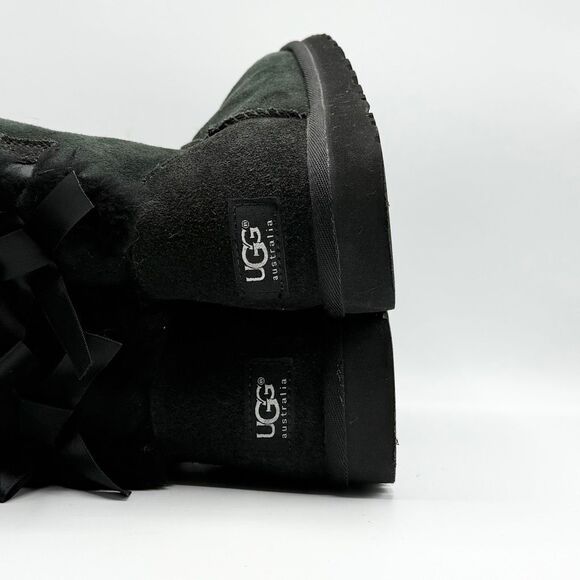 UGG Bailey Boot II Tall Black Suede Fur Lined Winter Boots - US Women 6 / EU 37 - Picture 13 of 13